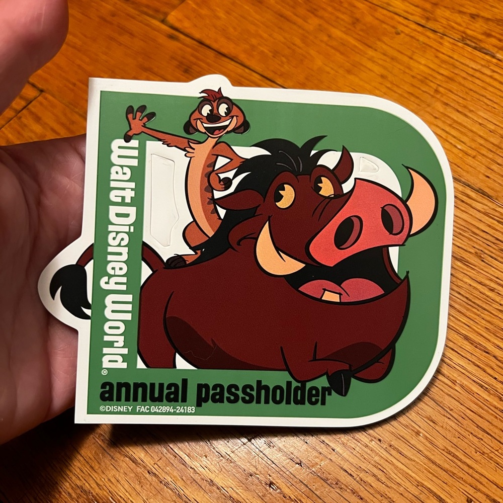Disney Passholder Magnet with Timon and Pumbaa